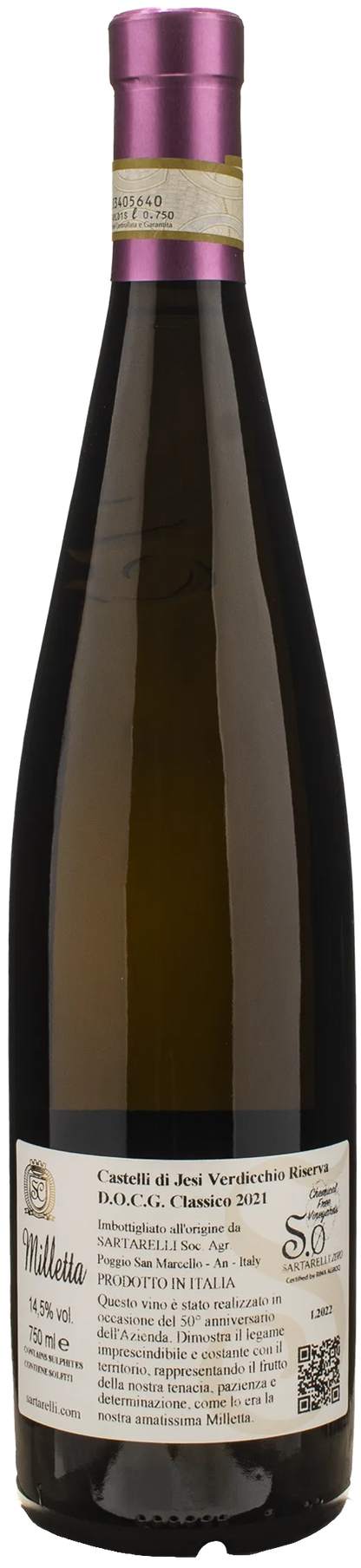 Sartarelli Verdicchio dei Castelli di Jesi Riserva Milletta 2021