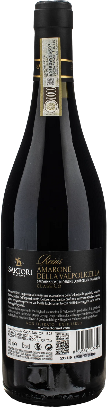 Sartori Amarone della Valpolicella Classico Reius 2019