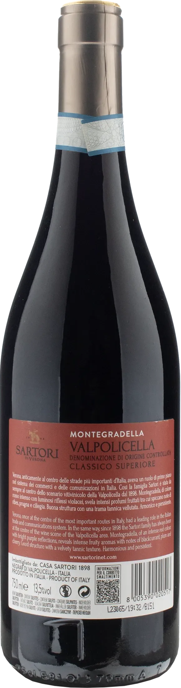 Sartori Valpolicella Classico Superiore Montegradella 2020