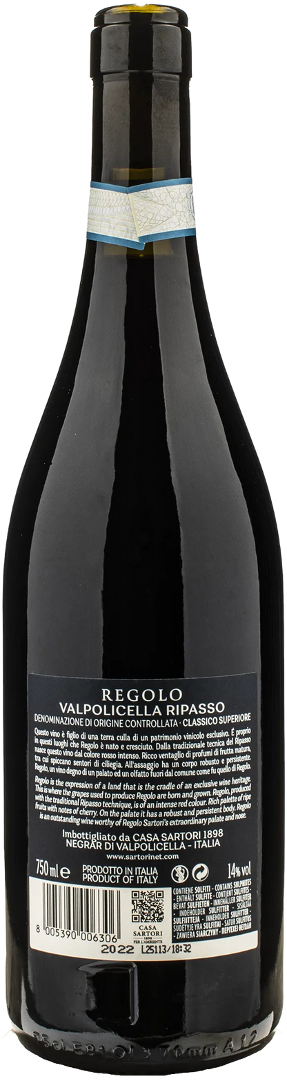 Sartori Valpolicella Ripasso Superiore Classico Regolo 2022