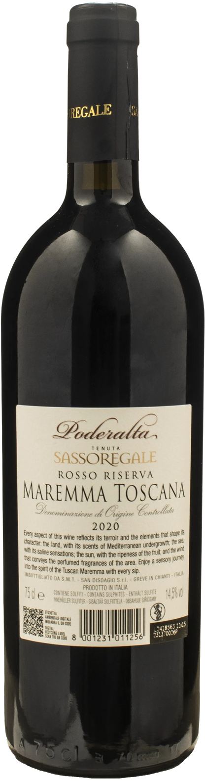 Sassoregale Maremma Toscana Poderalta Rosso Riserva 2020