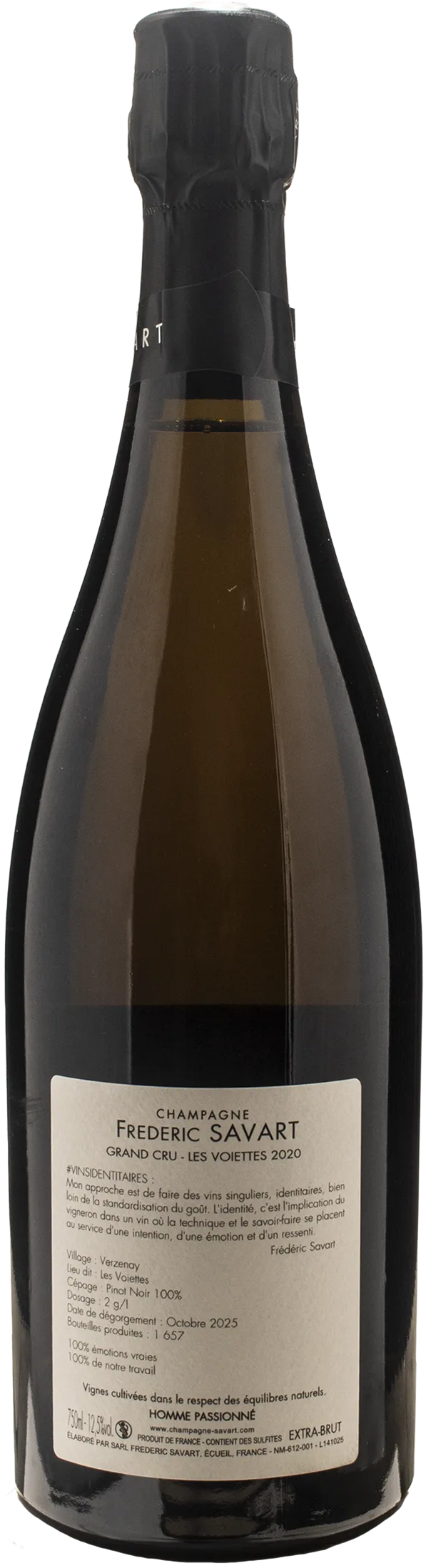 Savart Champagne Grand Cru Les Voiettes Extra Brut 2020
