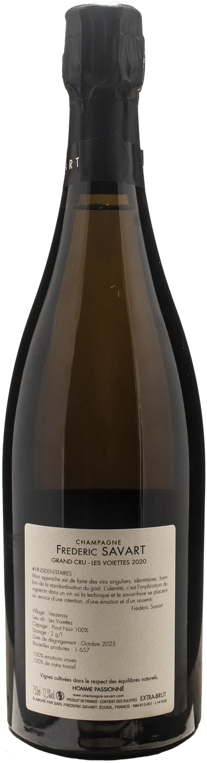 Savart Champagne Grand Cru Les Voiettes Extra Brut 2020