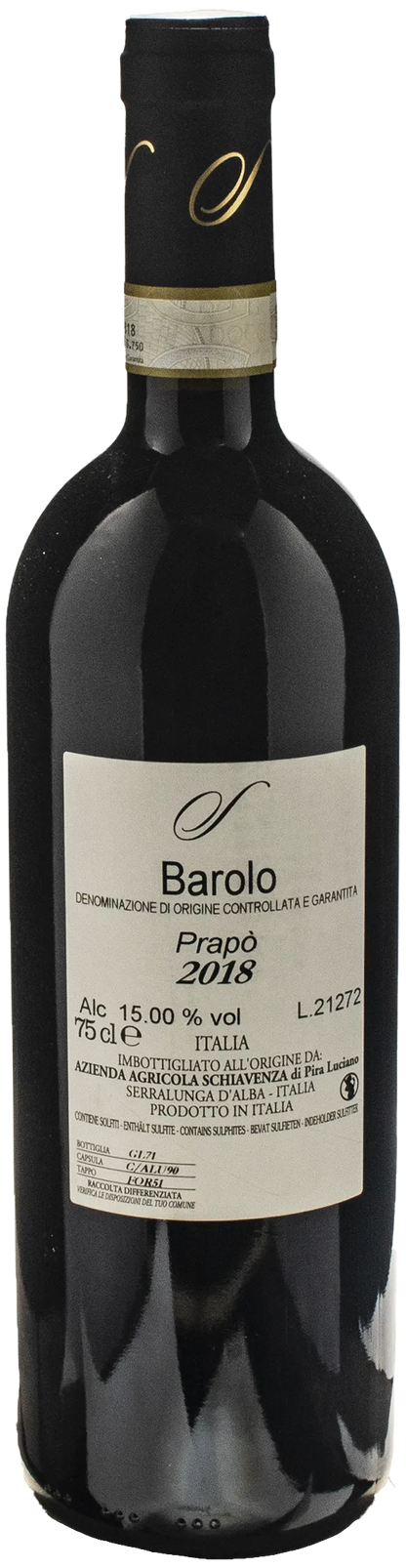 Schiavenza Barolo Prapo 2018