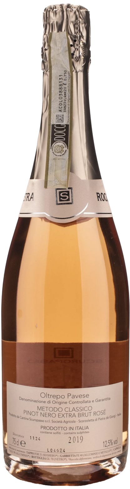 Scuropasso Roccapietra Oltrepo Cruase Rosè Metodo Classico Extra Brut 2019