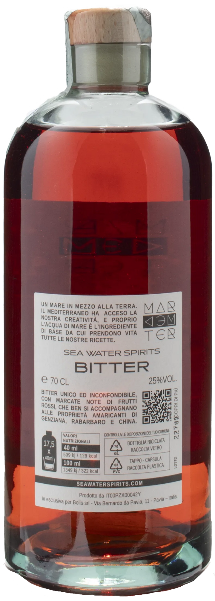 Sea Water Spirits Bitter Mediterraneo 0.7L