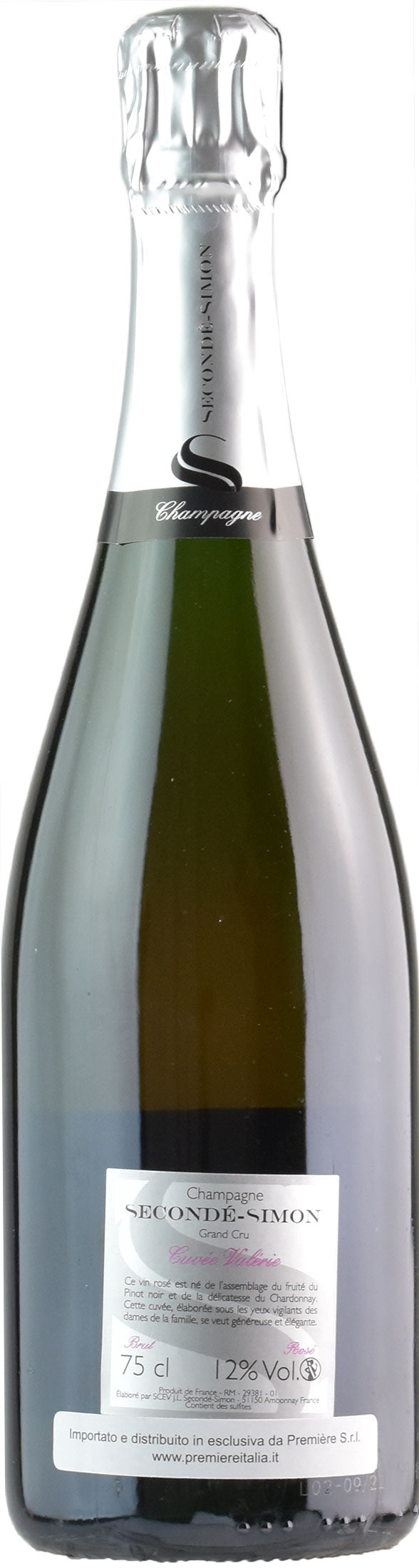 Seconde Simon Champagne Grand Cru Brut Rosè Cuvee Valerie