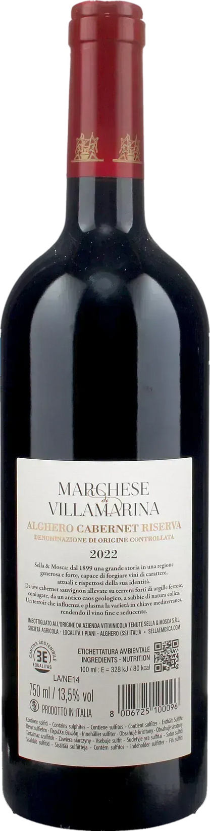 Sella & Mosca Alghero Cabernet Marchese di Villamarina Riserva 2022