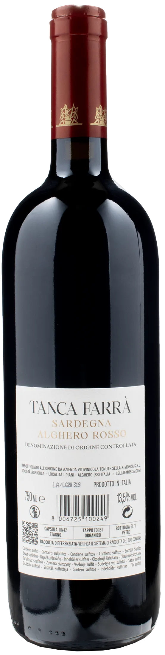 Sella & Mosca Alghero Rosso Tanca Farra 2020
