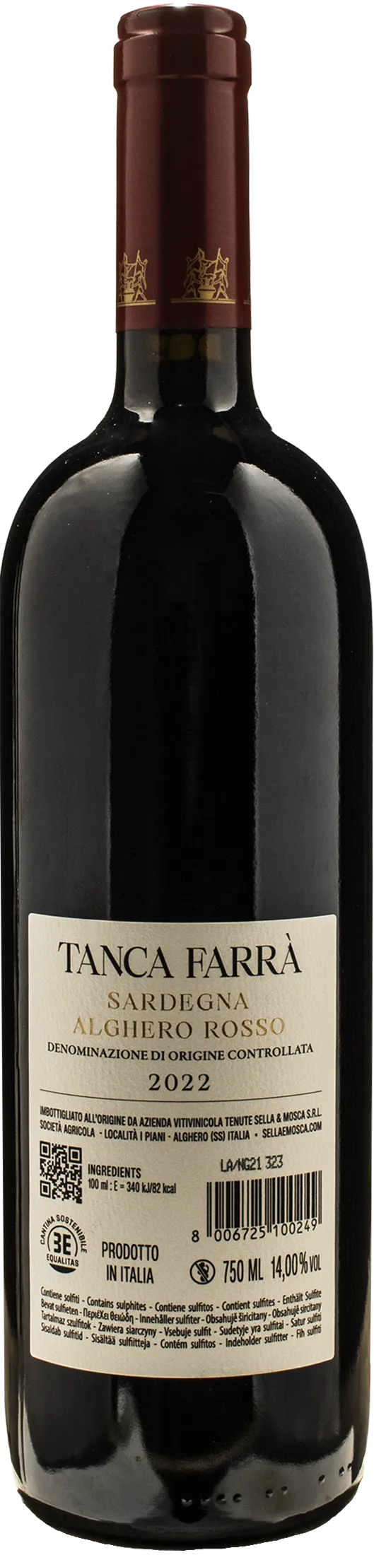 Sella & Mosca Alghero Rosso Tanca Farra 2022