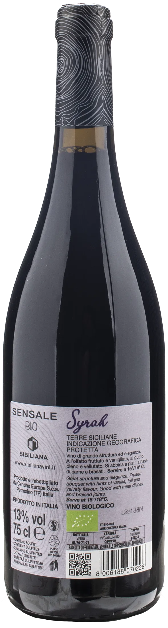 Sibiliana Sensale Syrah Bio 2022