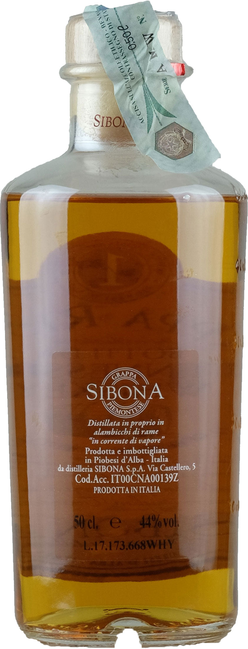 Sibona Grappa riserva Botti da Tennessee Whiskey 0.5L