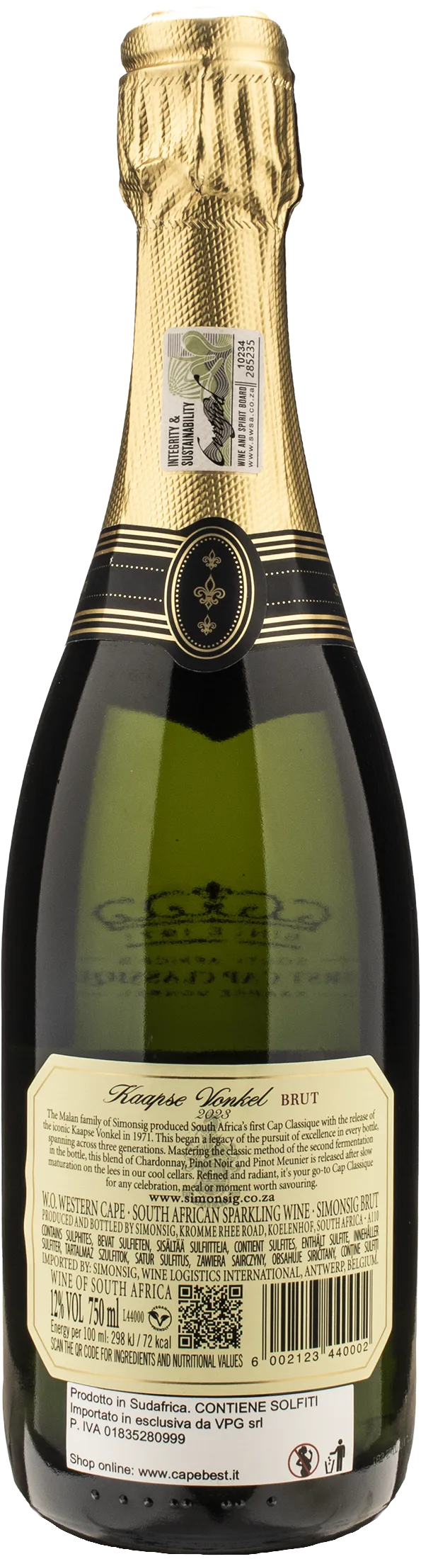 Simonsig Kaapse Vonkel Cap Classique Brut 2023