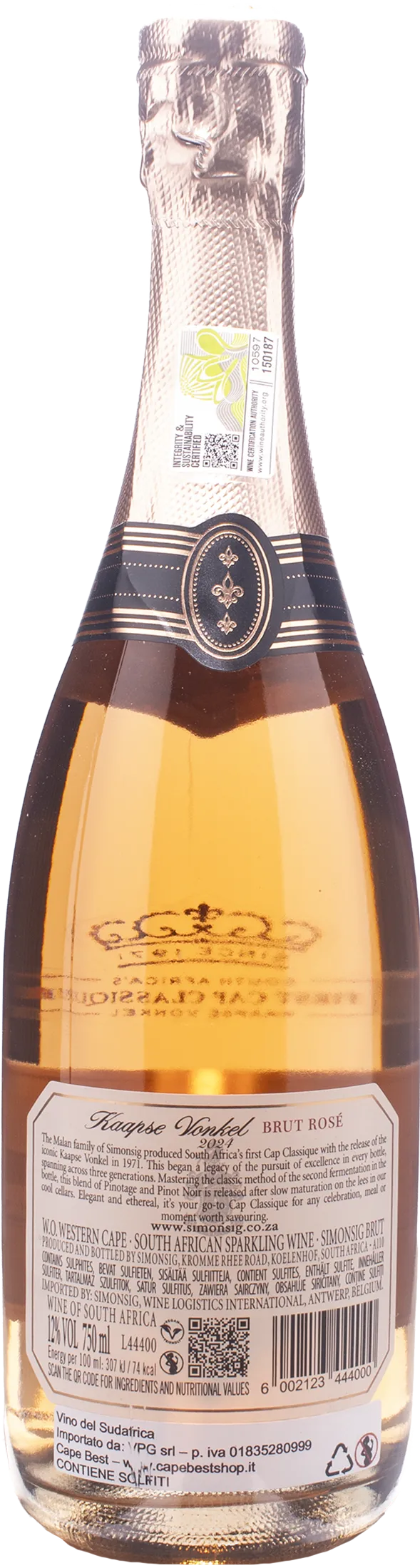 Simonsig Kaapse Vonkel Cap Classique Brut Rosè 2024