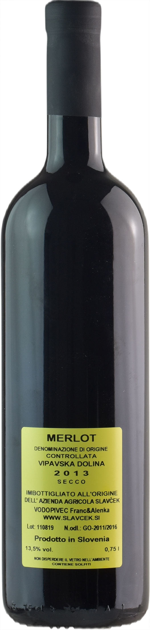 Slavcek Vipavska Dolina Merlot 2013