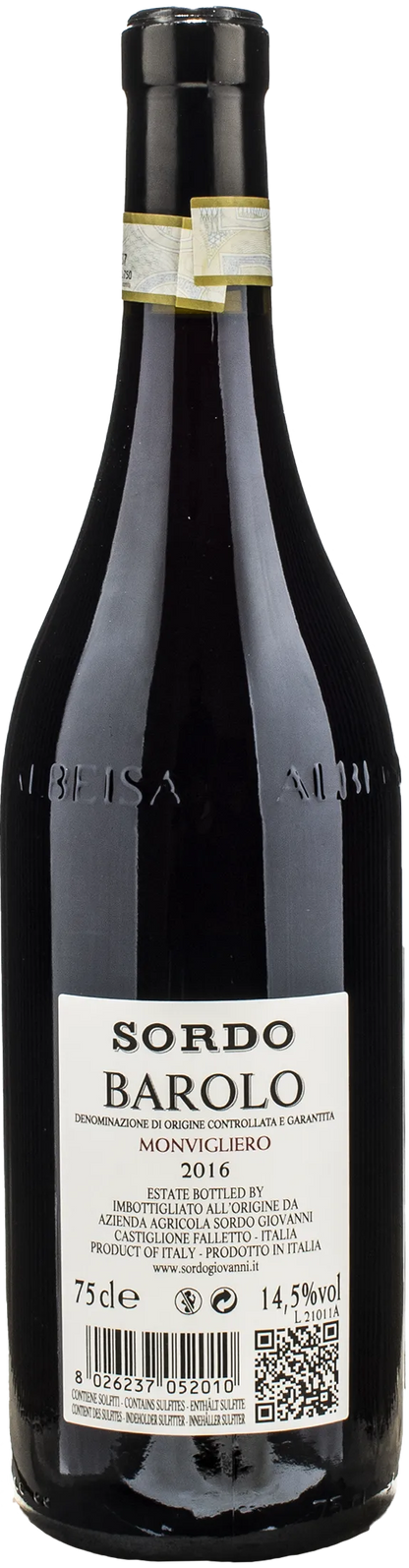 Sordo Giovanni Barolo Monvigliero 2016