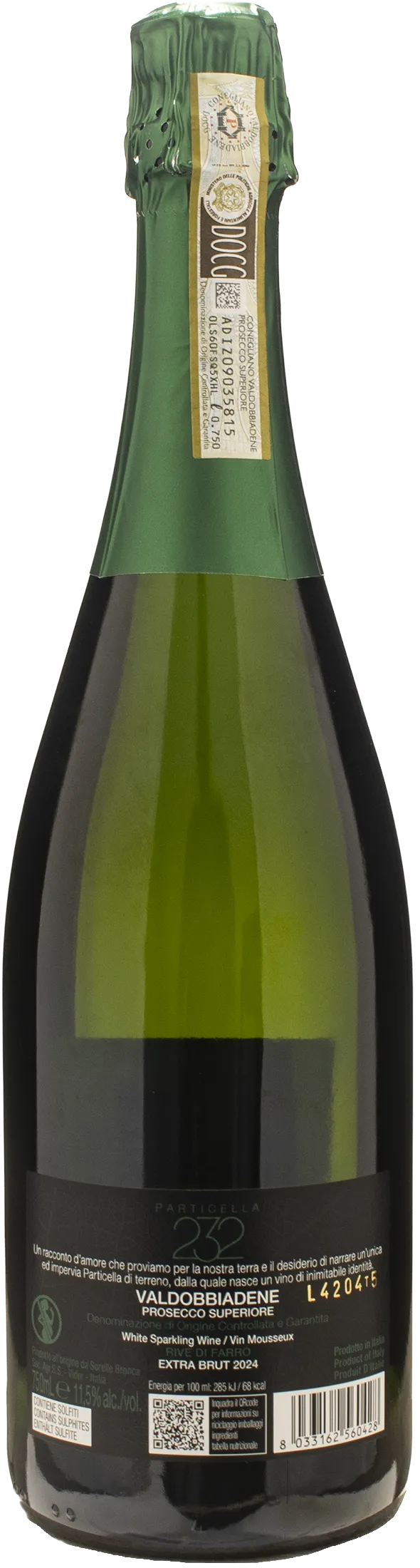 Sorelle Bronca Prosecco Superiore Valdobbiadene Particella 232 Extra Brut 2024
