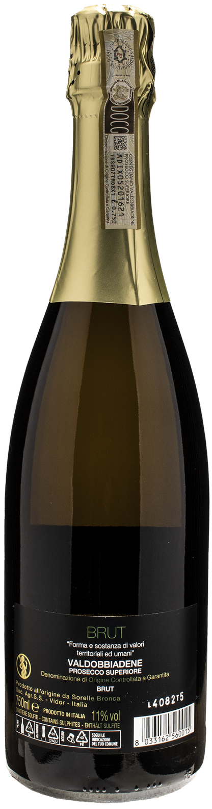 Sorelle Bronca Valdobbiadene Prosecco Superiore L'Est Brut