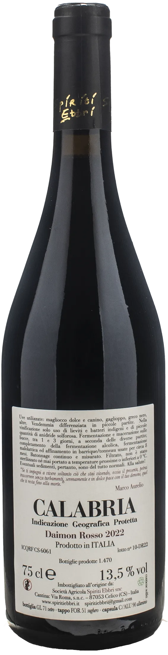 Spiriti Ebbri Daimon Rosso 2022