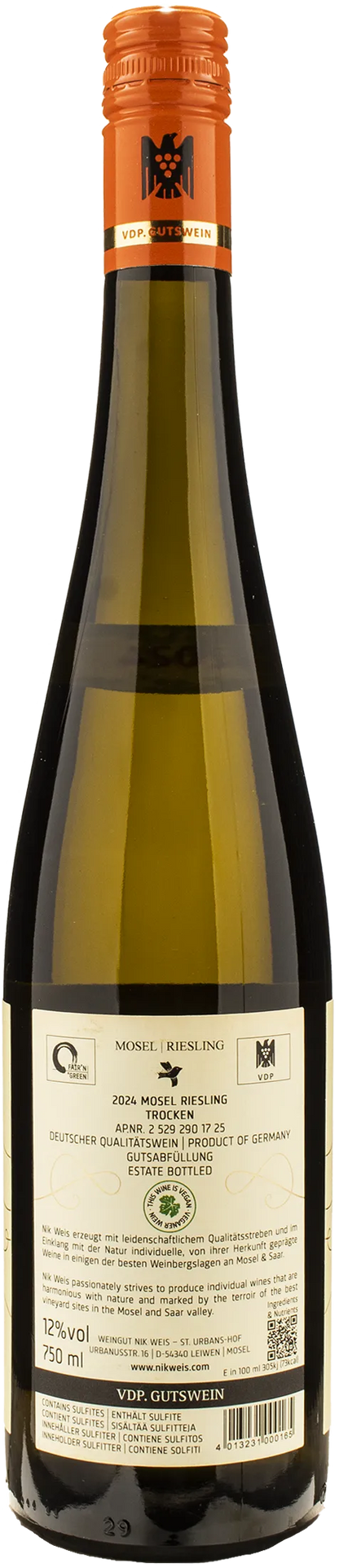 St. Urbans Hof Moesl Riesling Nik Weis Trocken 2024