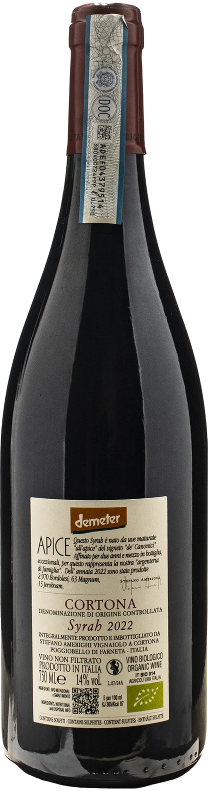 Stefano Amerighi Cortona Syrah Apice 2022