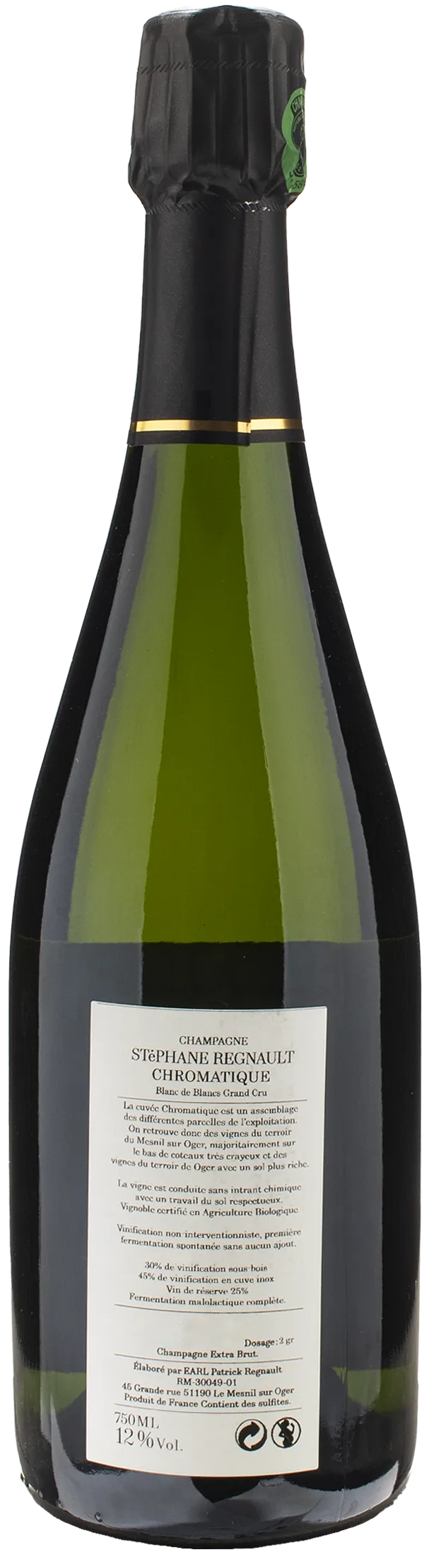 Stephane Regnault Champagne Grand Cru Blanc de Blancs Extra Brut Chromatique