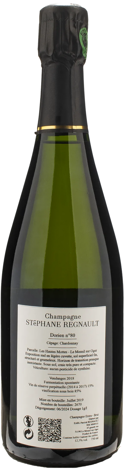 Stephane Regnault Champagne Grand Cru Le Mesnil Sur Oger Dorien N°80 Extra Brut