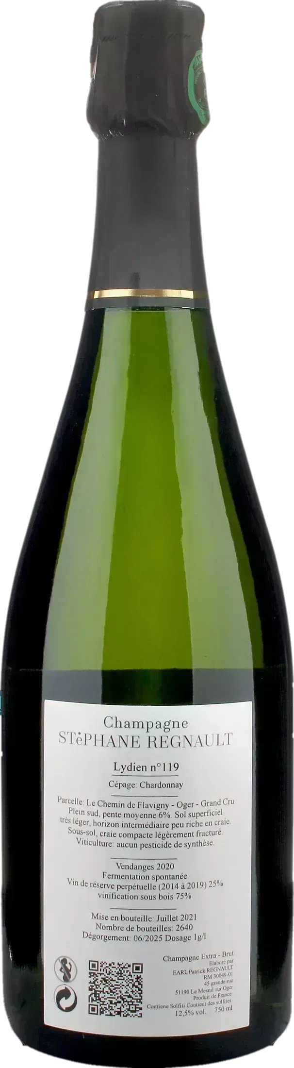 Stephane Regnault Champagne Grand Cru Oger Lydien N 119 Extra Brut