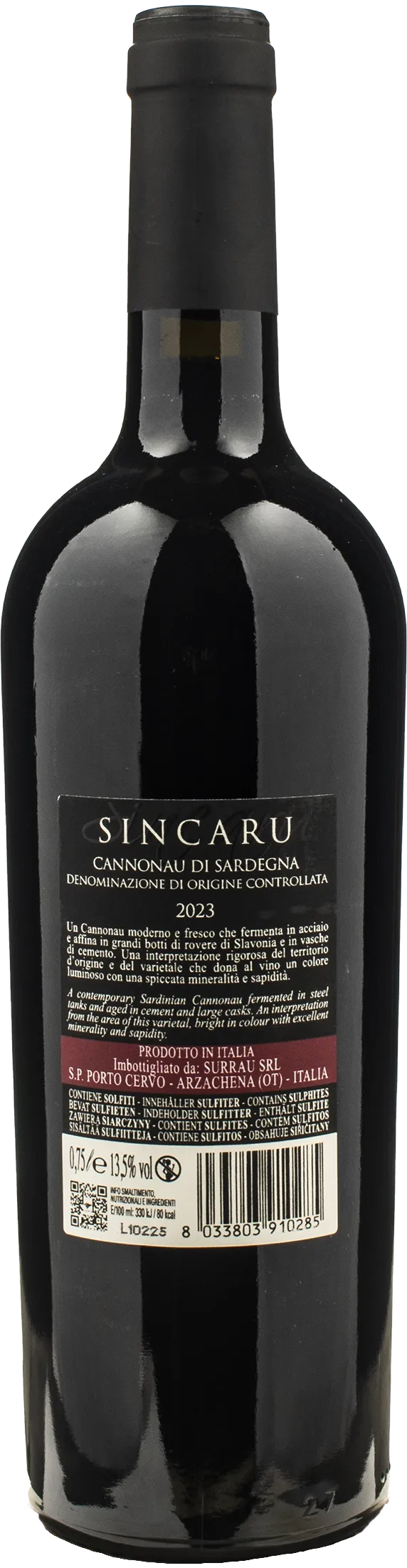 Surrau Cannonau di Sardegna Sincaru 2023