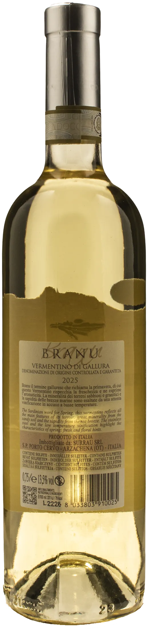 Surrau Vermentino di Gallura Branu 2025