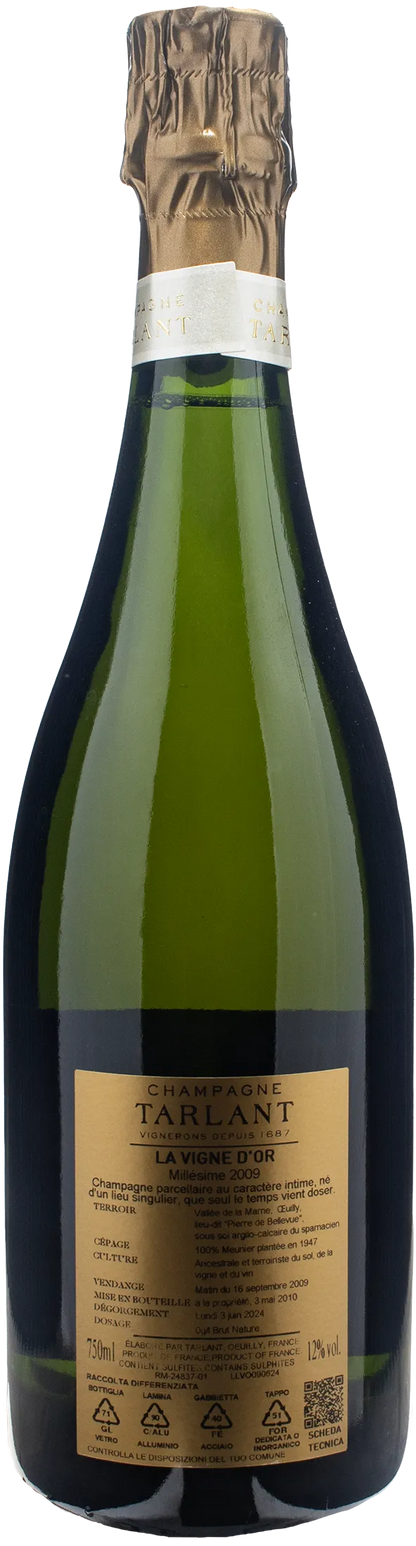 Tarlant Champagne La Vigne d'Or Brut Nature 2009