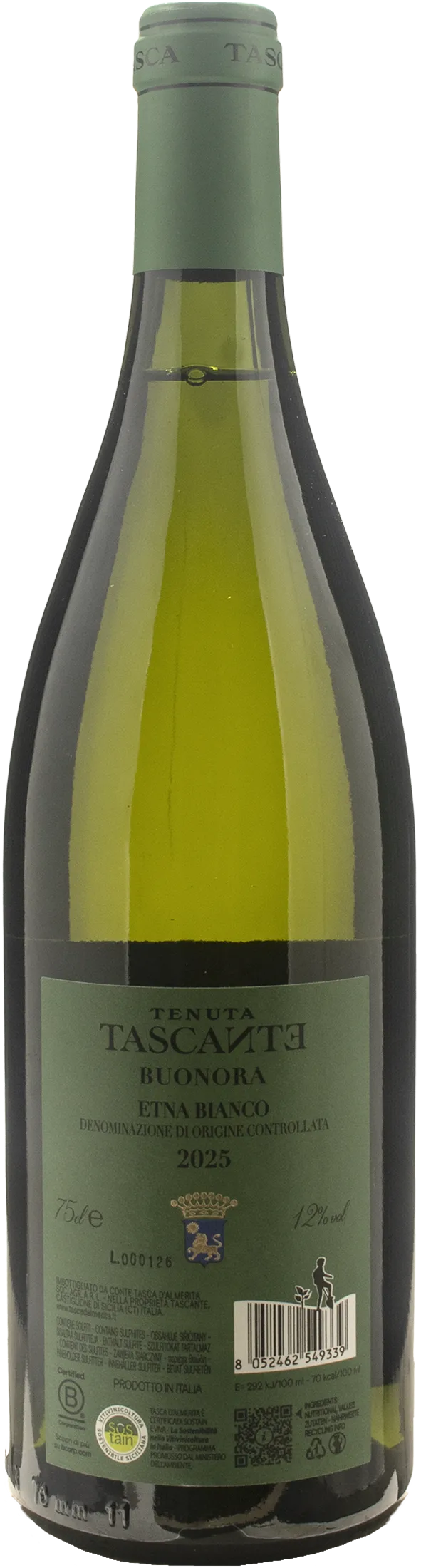 Tasca d'Almerita Tascante Sicilia Etna Bianco Buonora 2025