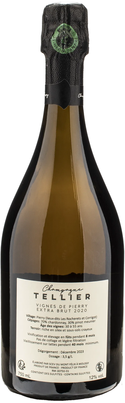 Tellier Champagne 1er Cru Vignes de Pierry Extra Brut 2020