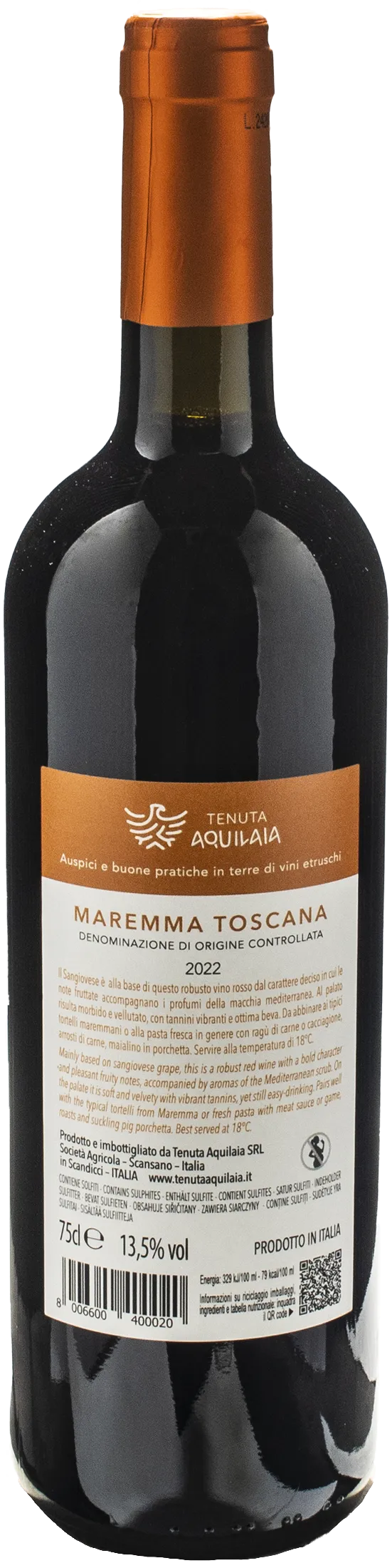 Tenuta Aquilaia Maremma Toscana Rosso 2022
