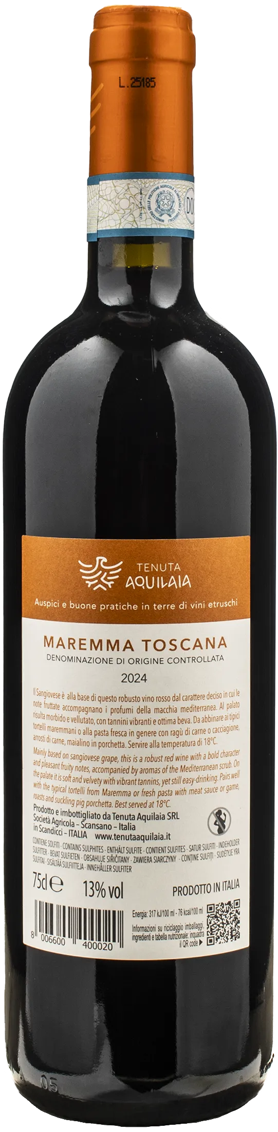 Tenuta Aquilaia Maremma Toscana Rosso 2024