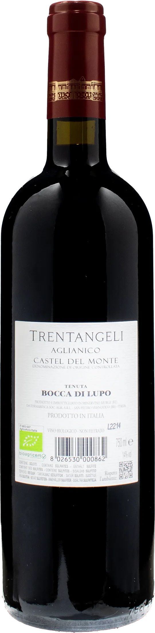 Antinori Tormaresca Tenuta Bocca di Lupo Trentangeli Aglianico Castel Del Monte 2020