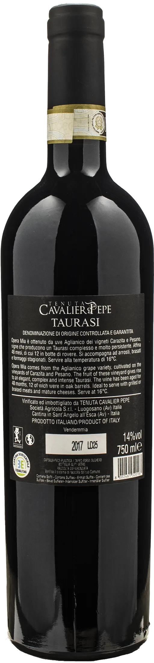 Tenuta Cavalier Pepe Taurasi Opera Mia 2017