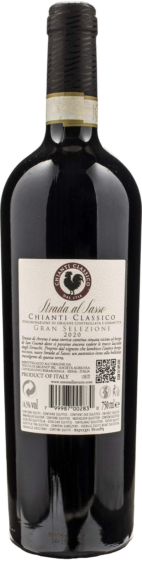 Tenuta di Arceno Chianti Classico Gran Selezione Strada al Sasso 2020