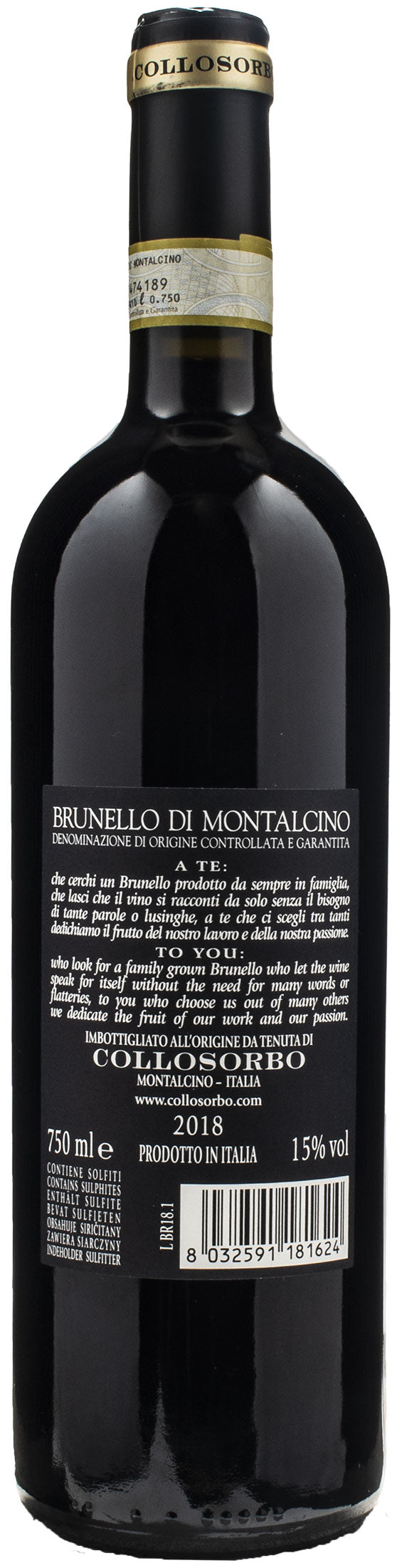 Tenuta di Collosorbo Brunello di Montalcino 2018