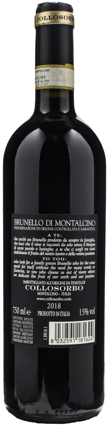 Tenuta di Collosorbo Brunello di Montalcino 2018