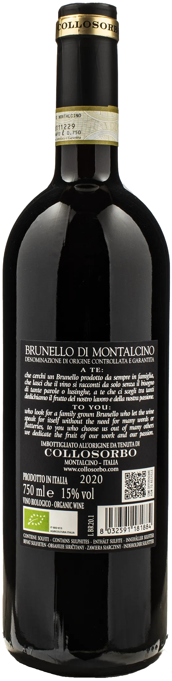 Tenuta di Collosorbo Brunello di Montalcino 2020