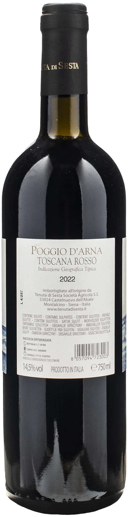 Tenuta di Sesta Poggio d'Arna Toscana Rosso 2022