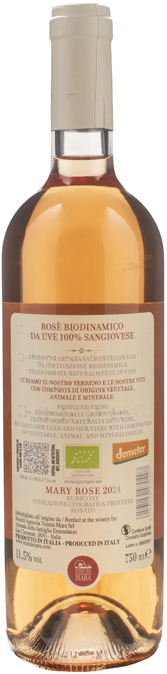 Tenuta Mara Rosè Biodinamico MaryRose 2024
