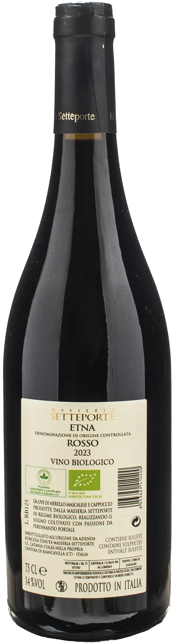 Tenuta Masseria Setteporte Etna Rosso Nerello Mascalese 2023