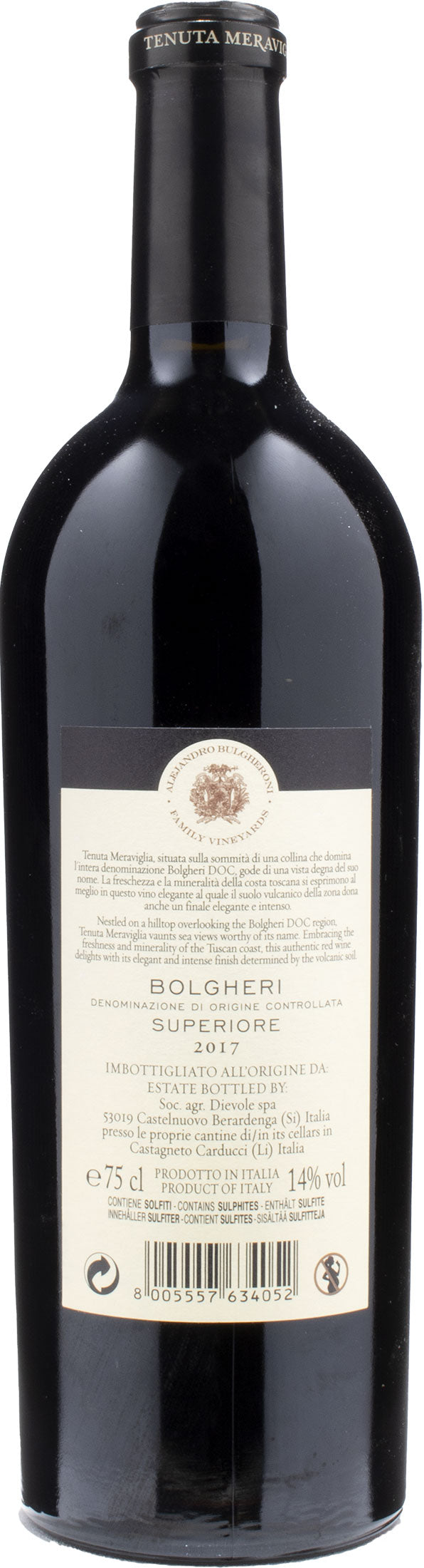 Tenuta Meraviglia Bolgheri Rosso Superiore Maestro di Cava 2017