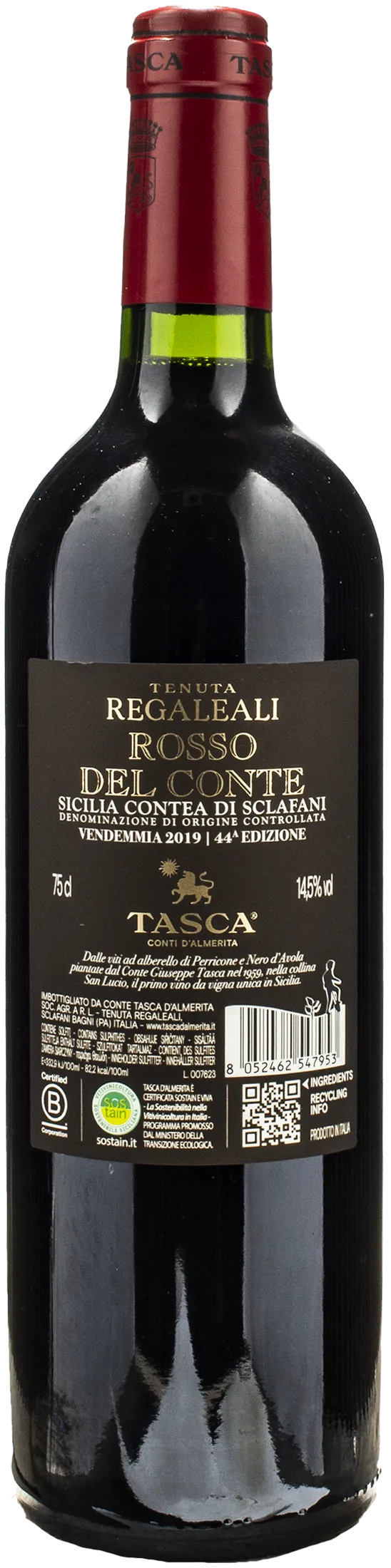 Tenuta Regaleali Contea di Sclafani Rosso del Conte 2019
