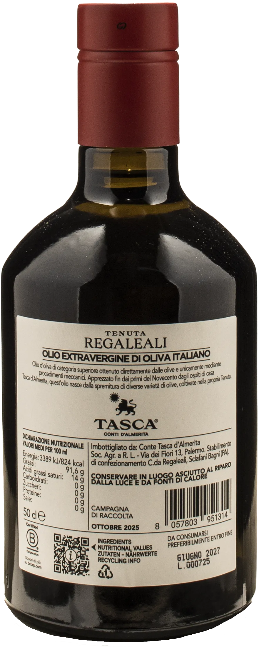 Tenuta Regaleali Extra Virgin Olive Oil 0.5L 2025