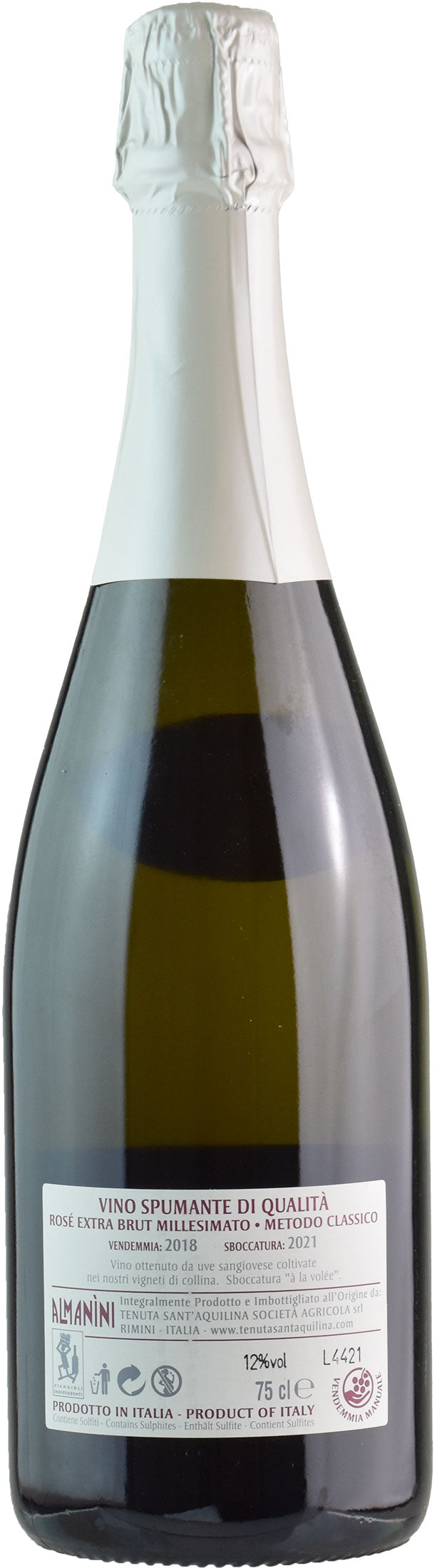 Tenuta Sant'Aquilina Al Manini Rosé Extra Brut Metodo Classico 24 mesi 2018