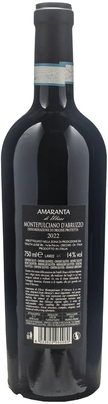 Tenuta Ulisse Montepulciano d'Abruzzo Amaranta 2022