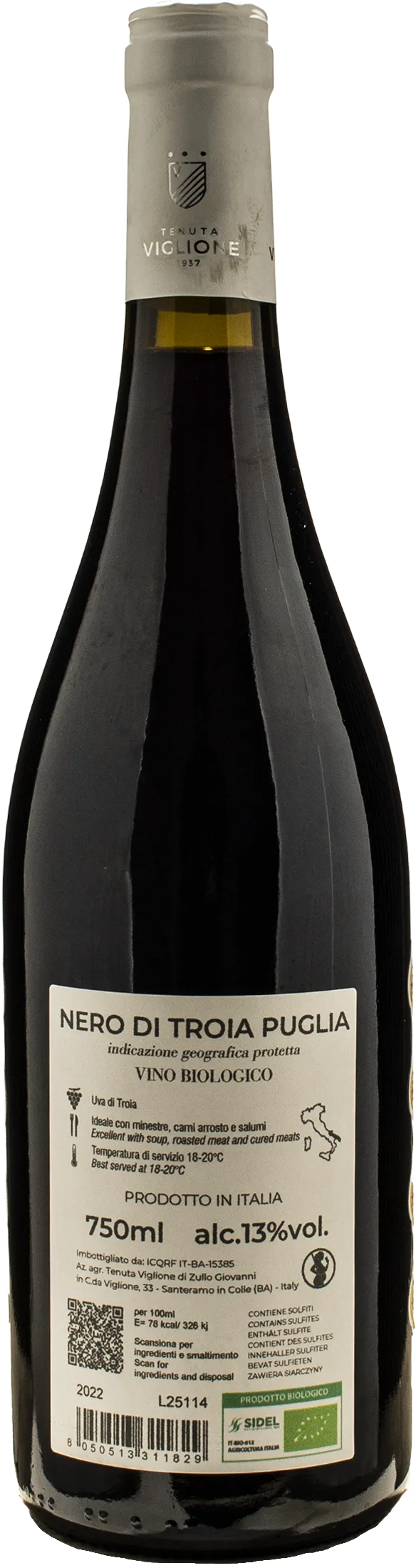 Tenuta Viglione Nero di Troia Maioliche 2022